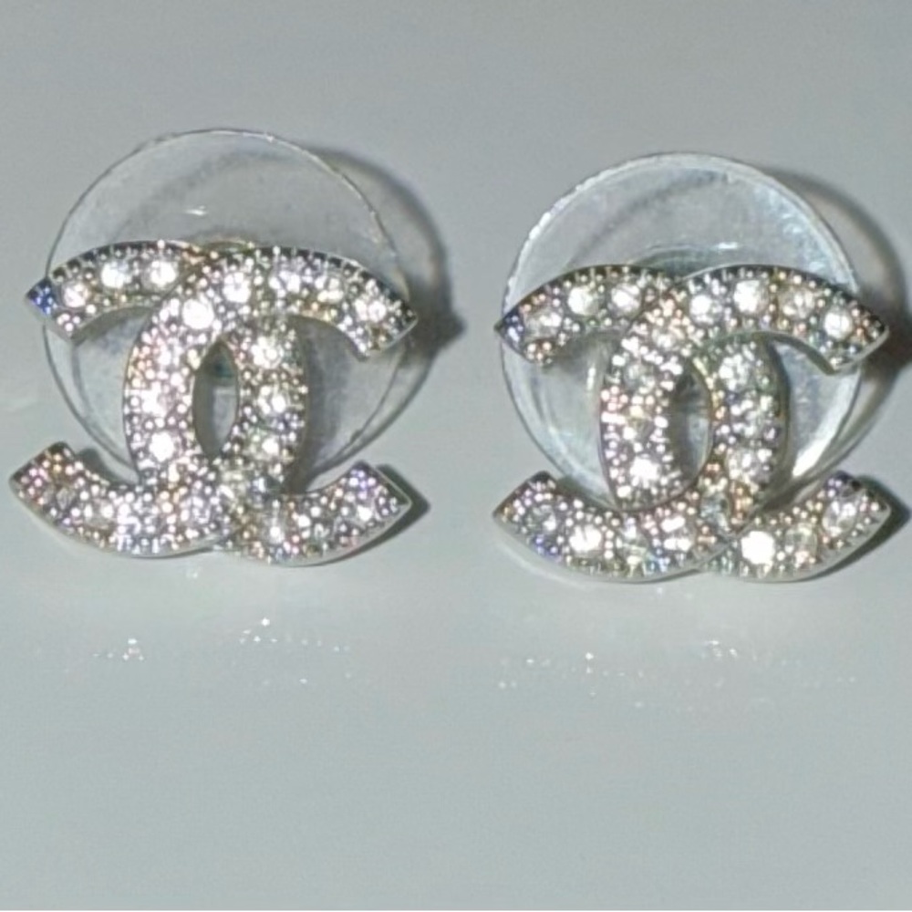 C&C Logo Earrings with cubic zirconia